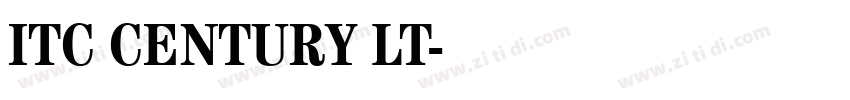 ITC CENTURY LT字体转换 ITC CENTURY LT字体转换